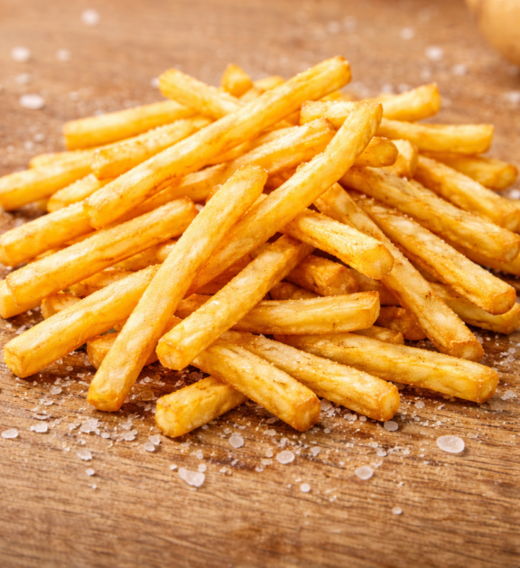 Our Shoestring French Fries are finely cut, ultra-crispy fries made from carefully selected premium potatoes. Known for their thin shape and quick cooking time, these fries deliver a light, crunchy texture with a delicious golden finish, making them a favorite for fast food chains, cafés, and home kitchens alike.